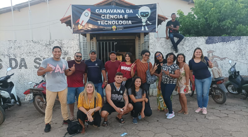 Agora foi de Nova Ipixuna receber a Caravana da Ciência e Tecnologia na EEEM Maria Irany Rodrigues da Silva.